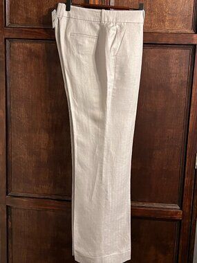 J CREW LINEN BLEND PANTS IN DOVE GRAY SZ 8 SHORT*NWT